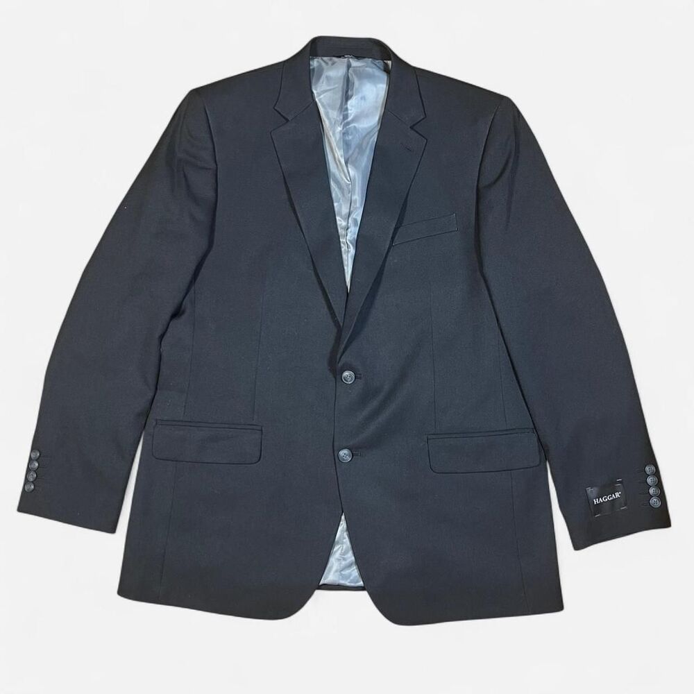 Haggar Men's Black and Grey Tailored-jackets
